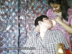 Sexy Indian Wife with her Lover Enjoying Sucking Boobs Pics