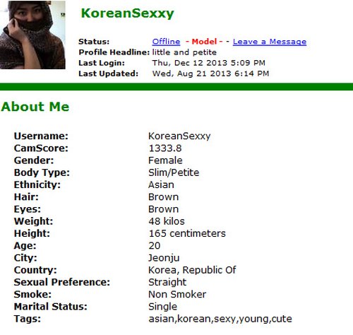 Beautiful korean girl Koreansexxy